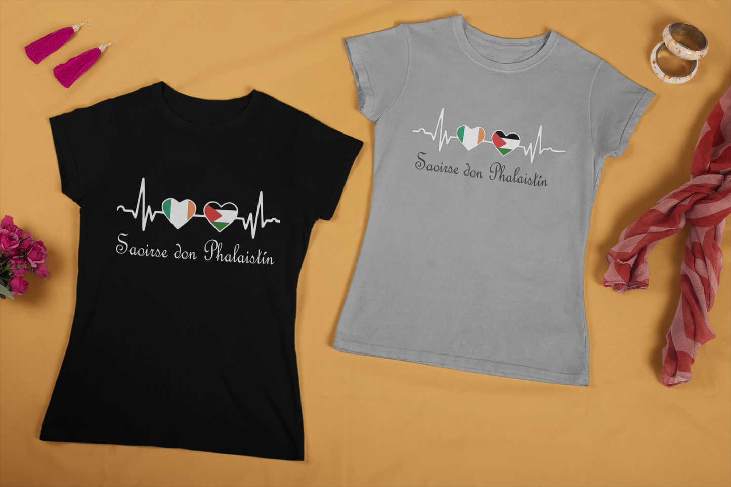 Ireland Supports Palestine T-Shirt | Saoirse don Phalaistín Tee | Free Palestine Shirt