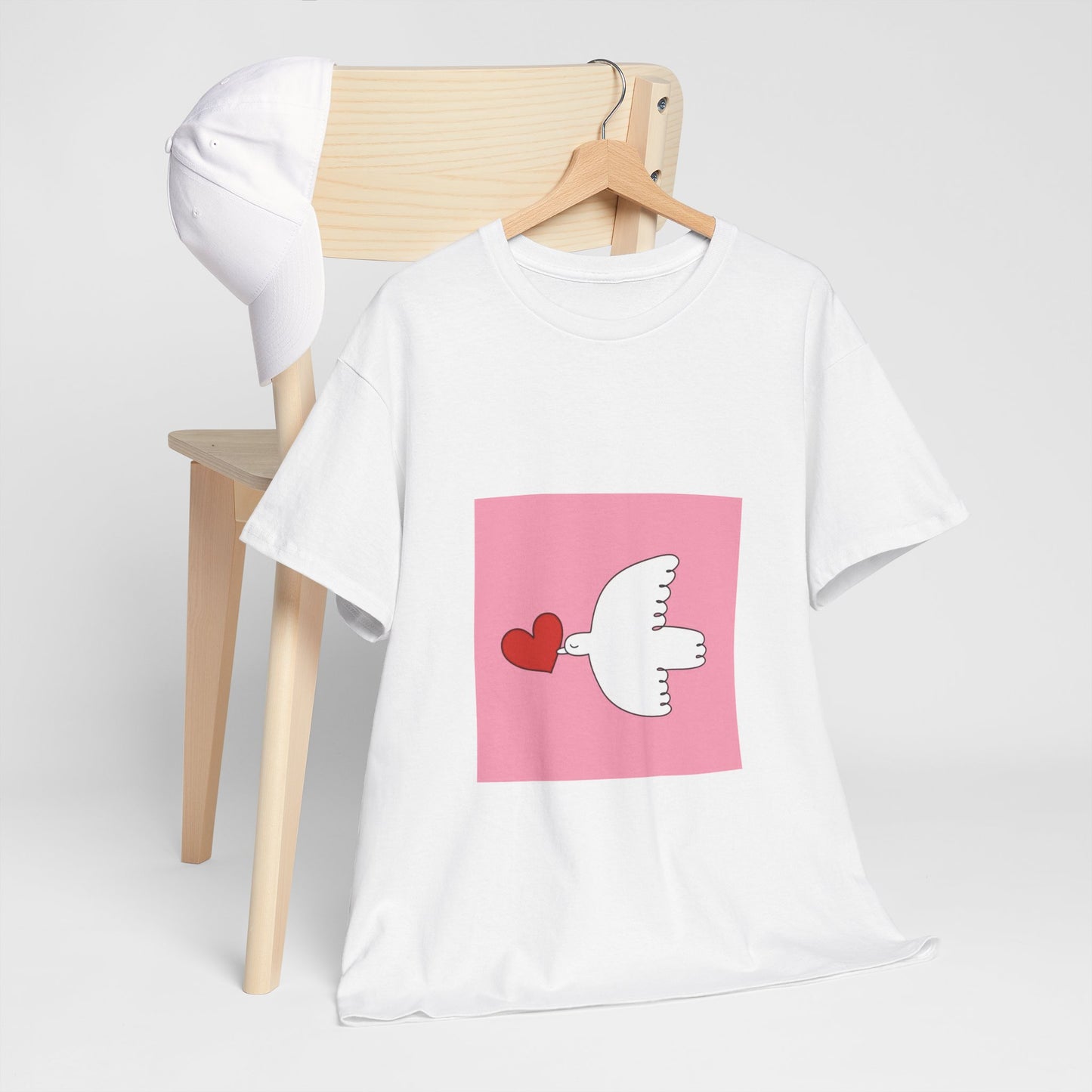 Love in Flight Dove T-Shirt | Peaceful Heart Tee | Ethical Apparel Made in the EU
