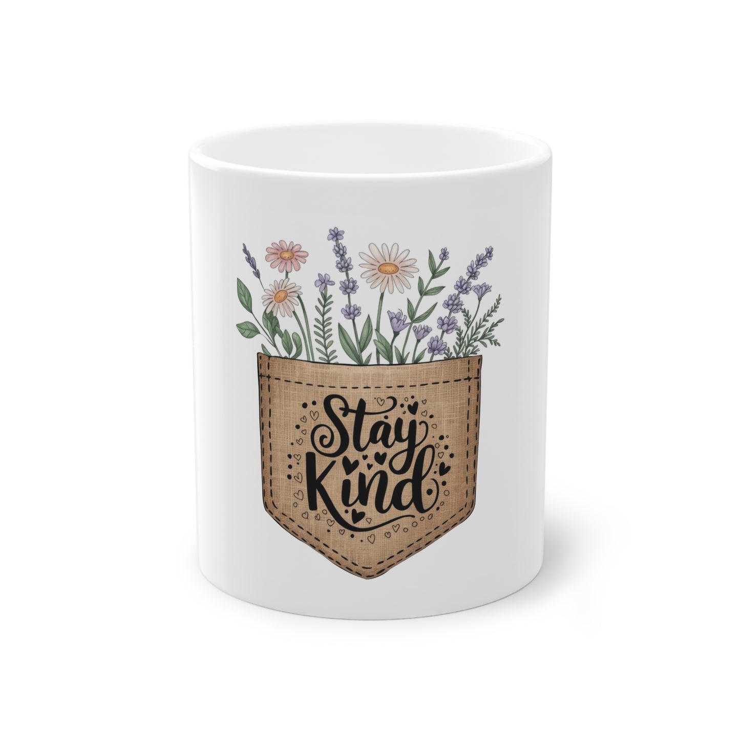 Stay Kind Mug | Floral Gift Mug for Teacher, Friend, Self-Care & Kindness Lovers