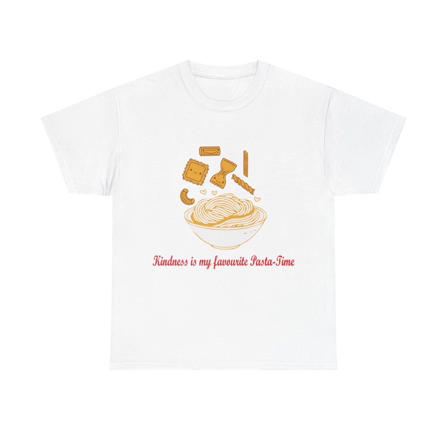 Kindness Is My Pasta-Time T-Shirt | Wholesome Funny Food Tee | Quirky Kindness Shirt | Punny Gift for Foodies & Pasta Lovers