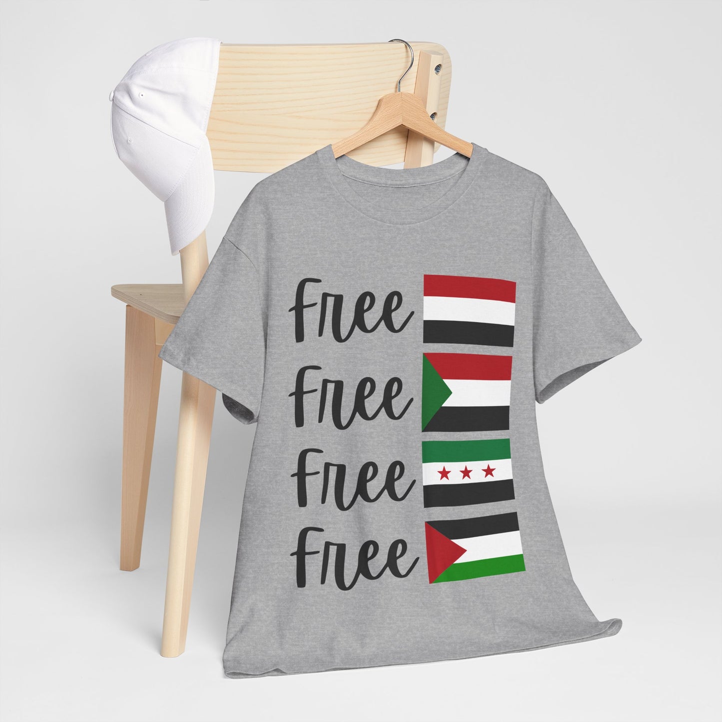 Free Syria, Sudan, Yemen & Palestine T-Shirt | Human Rights Tee | Global Solidarity Shirt | Ethical Activist Gift