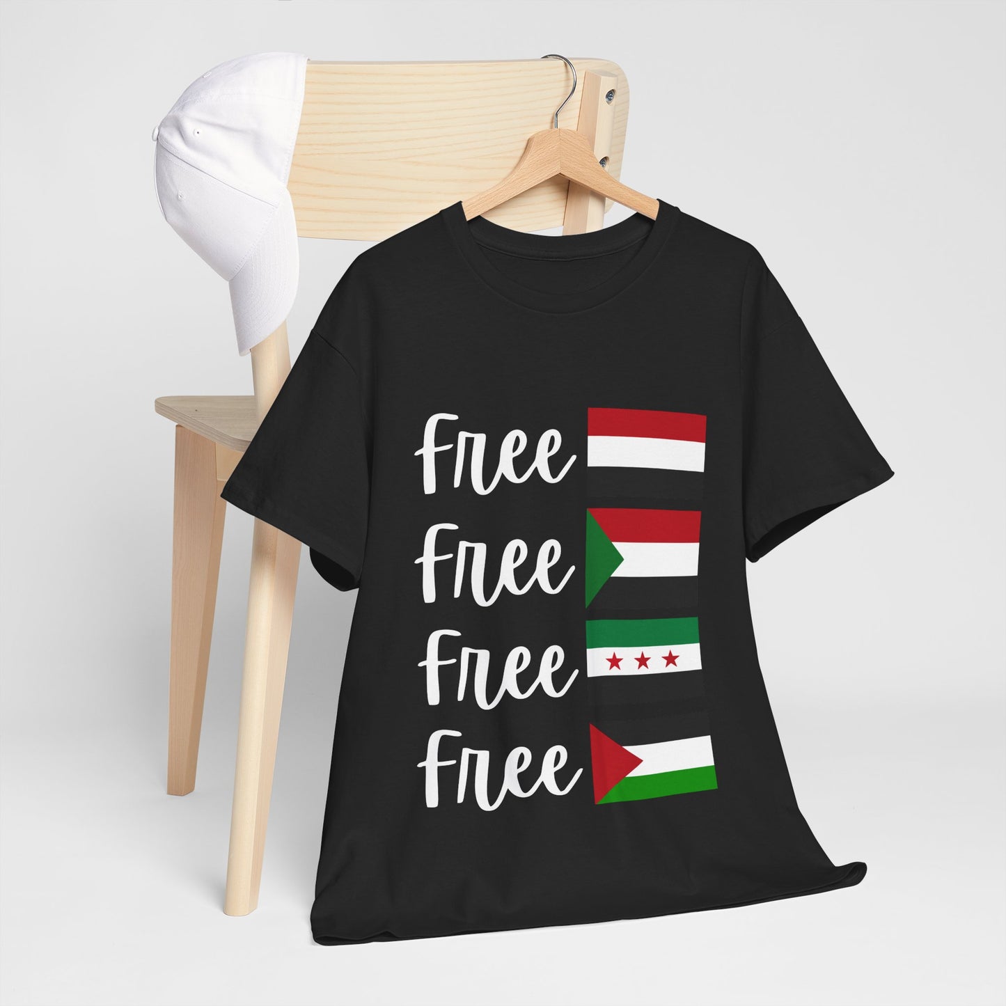Free Syria, Sudan, Yemen & Palestine T-Shirt | Human Rights Tee | Global Solidarity Shirt | Ethical Activist Gift