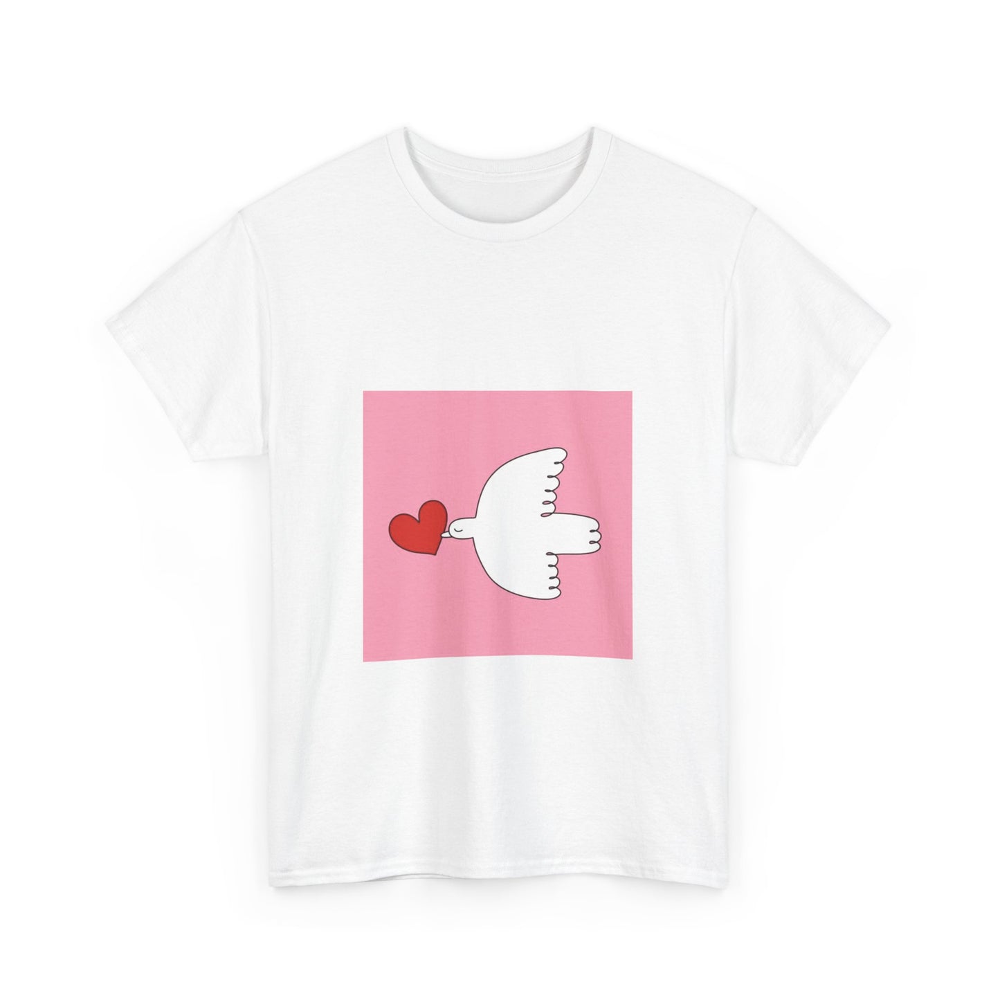 Love in Flight Dove T-Shirt | Peaceful Heart Tee | Ethical Apparel Made in the EU