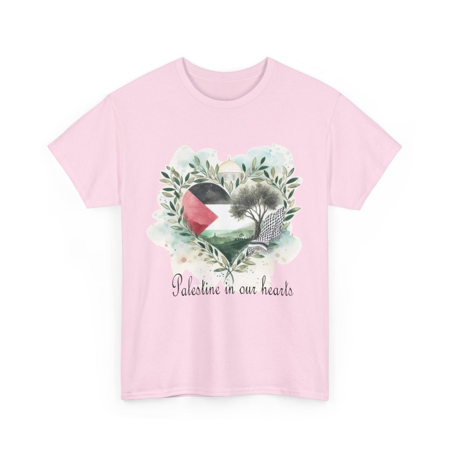 Palestine Is in Our Hearts T-Shirt | Free Palestine Tee | Gaza Solidarity Shirt | Pro-Palestine Statement | Human Rights Unisex Top