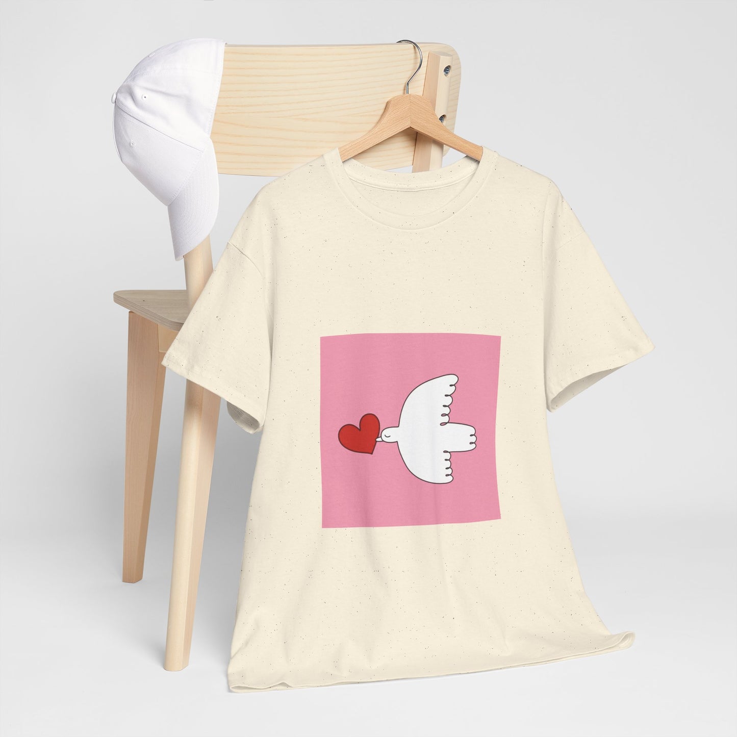 Love in Flight Dove T-Shirt | Peaceful Heart Tee | Ethical Apparel Made in the EU