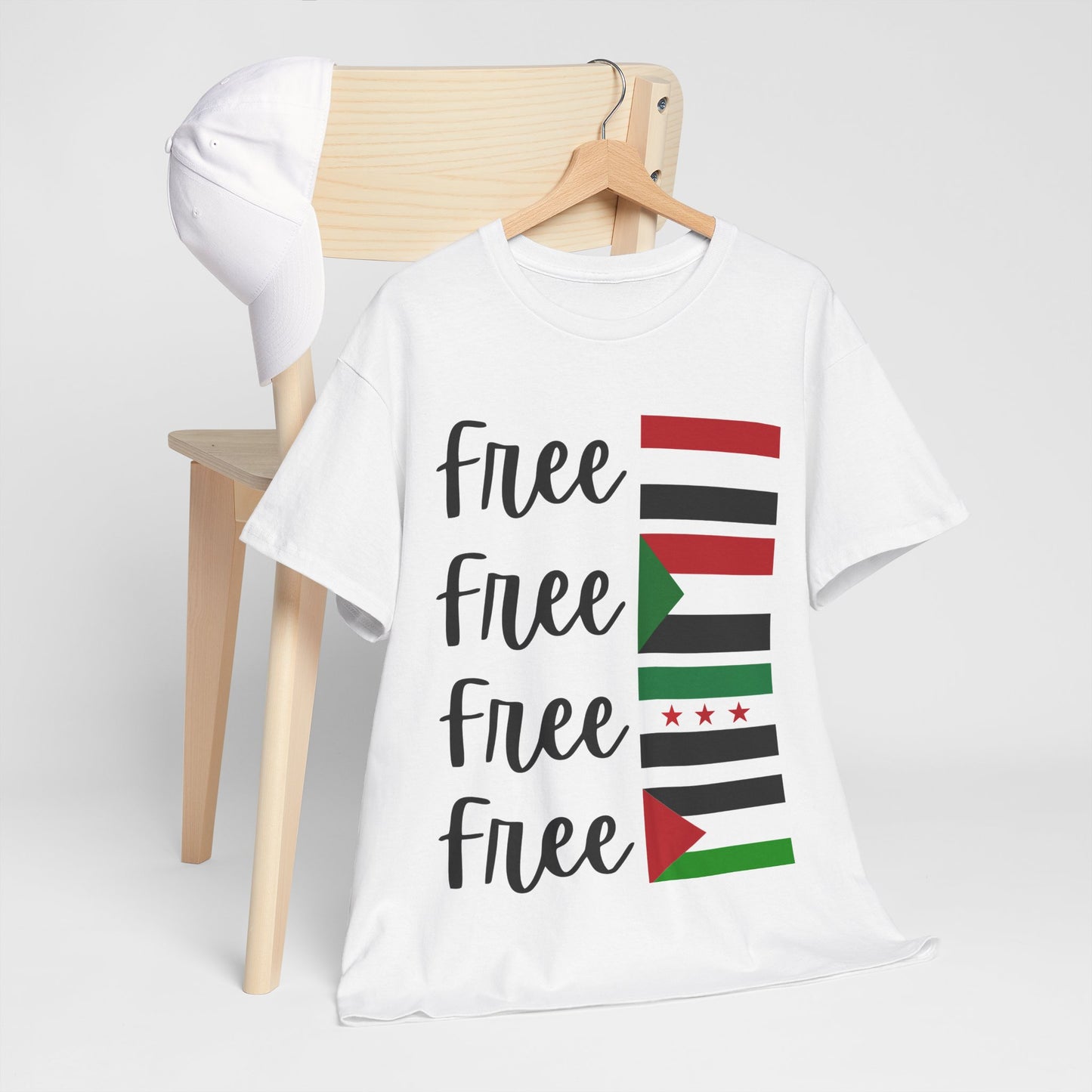 Free Syria, Sudan, Yemen & Palestine T-Shirt | Human Rights Tee | Global Solidarity Shirt | Ethical Activist Gift