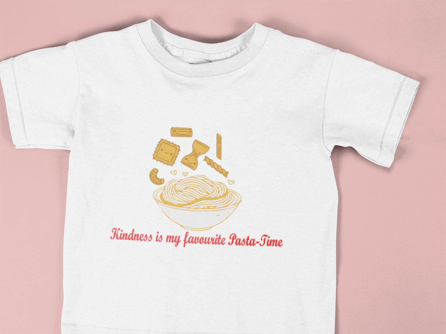 Kindness Is My Pasta-Time T-Shirt | Wholesome Funny Food Tee | Quirky Kindness Shirt | Punny Gift for Foodies & Pasta Lovers