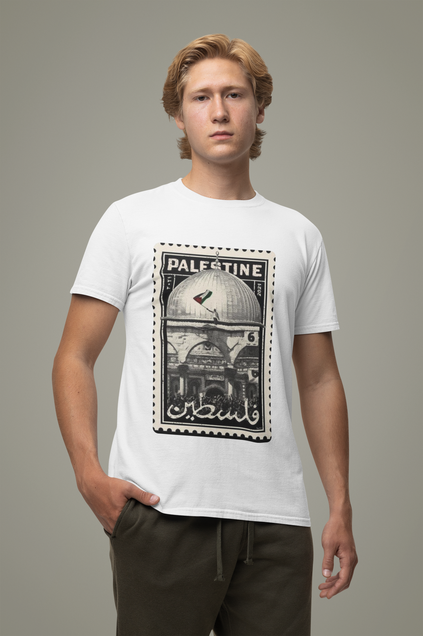 Free Palestine activist t-shirt supporting Gaza solidarity and human rights.