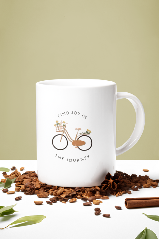 Find Joy in the Journey Mug – Bicycle Design