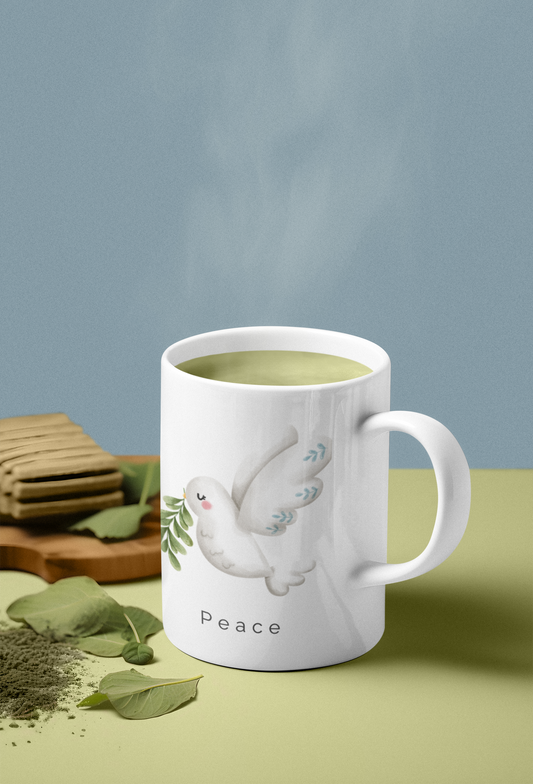 White Dove Peace Mug – Symbol of Hope & Harmony